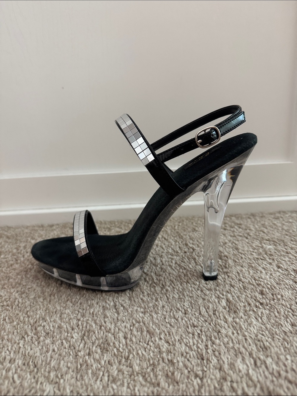 Ellie Daphine 5” Stiletto Heels, with Rhinestone, Size 8